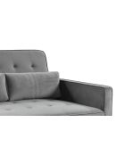 Divano letto a 2 posti in velluto grigio Komaria - 133x94x87 cm