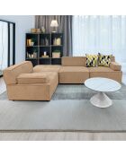 Beiges modulares Cordsofa Benoit - 258x172x68 cm