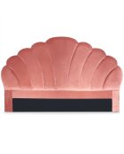 Tête de lit Mermaid velours rose - 180x10x120 cm