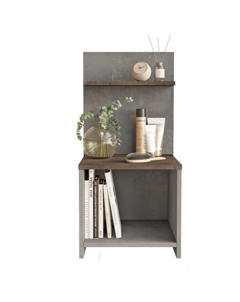 Comodino Wasat bronzo e antracite - 44,5x39,8x90 cm