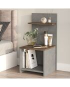 Comodino Wasat bronzo e antracite - 44,5x39,8x90 cm