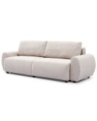 Beige Traviata corduroy 3-zitsslaapbank - 251x90x86 cm