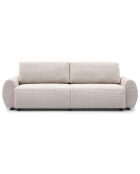 Beige Traviata corduroy 3-zitsslaapbank - 251x90x86 cm