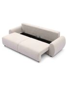 Beige Traviata corduroy 3-zitsslaapbank - 251x90x86 cm