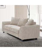 Modernes 2-Sitzer-Sofa aus beigem Mozart-Kord - 152x88x80 cm