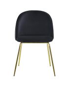 2 Stühle Spectra aus schwarzem Samt, 50,5 x 55,5 x 79 cm