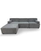 Modulaire bank Benoit grijs corduroy - 258x172x68 cm