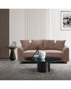 Eigentijdse bruine Mozart corduroy 3-zitsbank - 182x88x80 cm