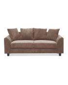 Eigentijdse bruine Mozart corduroy 3-zitsbank - 182x88x80 cm