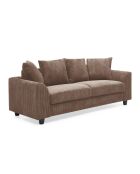 Eigentijdse bruine Mozart corduroy 3-zitsbank - 182x88x80 cm