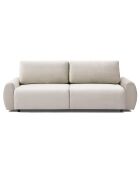 Beiges 3-Sitzer-Schlafsofa Traviata aus Samt, 251 x 90 x 86 cm