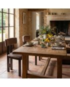 Designer-Esszimmerstuhl aus braunem Ceriz-Samt - 45x48x78 cm