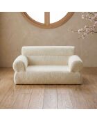 Canapé pour chien et chat titou en tissu bouclette crème - 80x52x32 cm