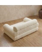 Canapé pour chien et chat titou en tissu bouclette crème - 80x52x32 cm