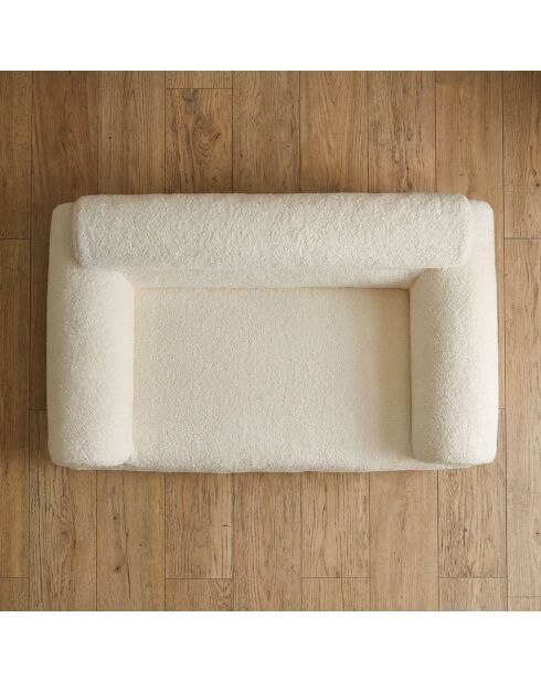 Canapé pour chien et chat titou en tissu bouclette crème - 80x52x32 cm