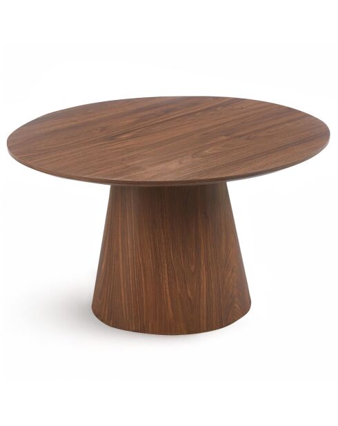 2 tables basses rondes callie bois noisette - 80x80x45 cm/ 45x45x55 cm