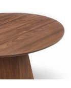 2 tables basses rondes callie bois noisette - 80x80x45 cm/ 45x45x55 cm