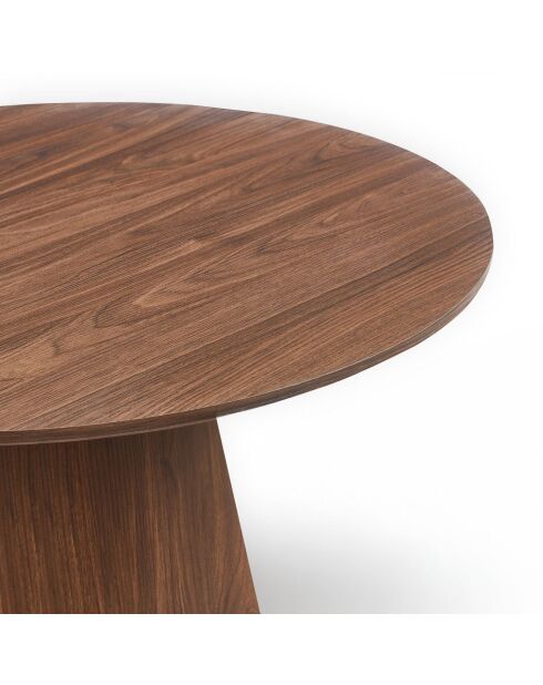 2 tables basses rondes callie bois noisette - 80x80x45 cm/ 45x45x55 cm