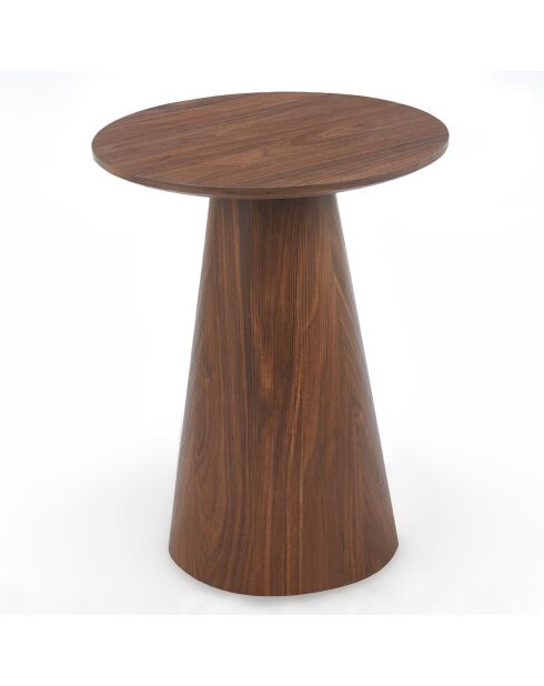 2 tables basses rondes callie bois noisette - 80x80x45 cm/ 45x45x55 cm