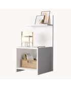 Table de chevet wasat blanche - 44.5x39.8x90 cm