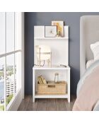 Table de chevet wasat blanche - 44.5x39.8x90 cm