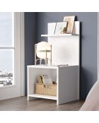 Table de chevet wasat blanche - 44.5x39.8x90 cm