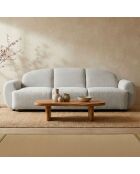 Canapé 3 places convertible tissu texturé oliver gris - 234x88x75 cm / 188x112x41 cm