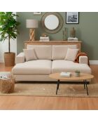 Duo van Fabien-dagbedden die kunnen worden gecombineerd tot een diepe crèmekleurige corduroy bank - 196x150x90 cm