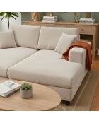 Duo van Fabien-dagbedden die kunnen worden gecombineerd tot een diepe crèmekleurige corduroy bank - 196x150x90 cm