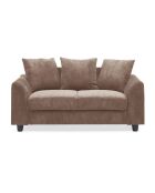 Modernes 2-Sitzer-Sofa aus braunem Mozart-Kord - 152x88x80 cm