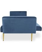 Sofá cama Justy de terciopelo azul clic-clac - 191x79x78 cm