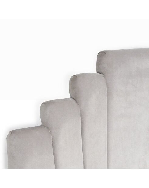 Testiera Arena in velluto argentato - 160x10x120 cm