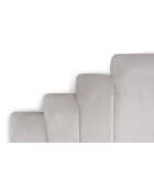 Testiera Arena in velluto argentato - 160x10x120 cm