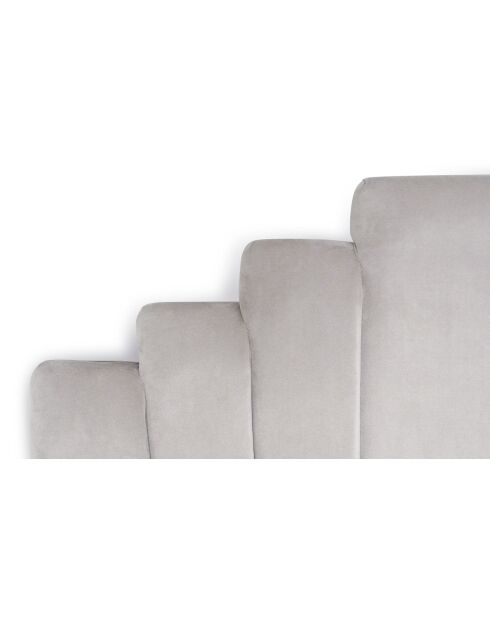 Testiera Arena in velluto argentato - 160x10x120 cm