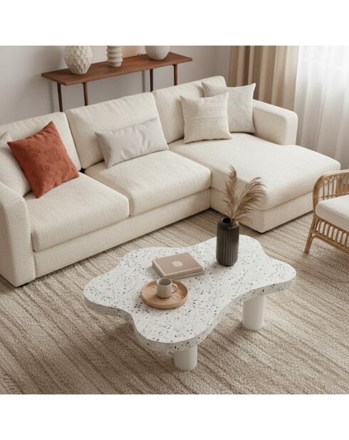 Mesita Lagoon Cloud efecto terrazo - 100x69x39,5 cm