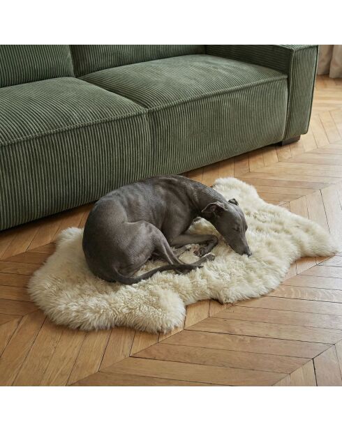 Sofá Roger de pana de 3 plazas verde - 230x94x75 cm