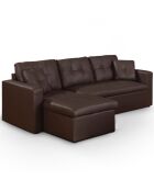 Toledo, ausziehbares Ecksofa, 221 x 146 x 85 cm, braun