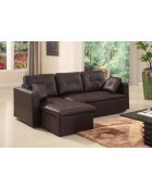 Toledo, ausziehbares Ecksofa, 221 x 146 x 85 cm, braun