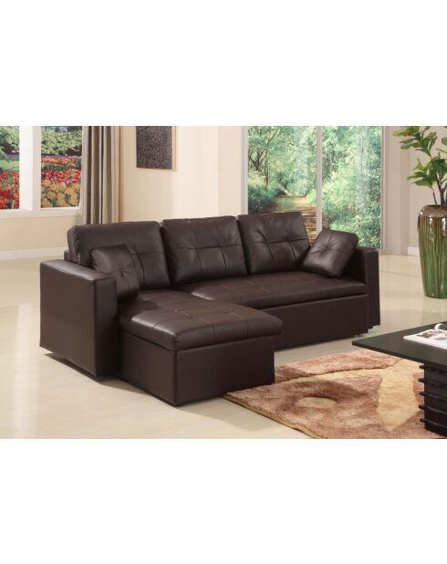 Toledo, ausziehbares Ecksofa, 221 x 146 x 85 cm, braun