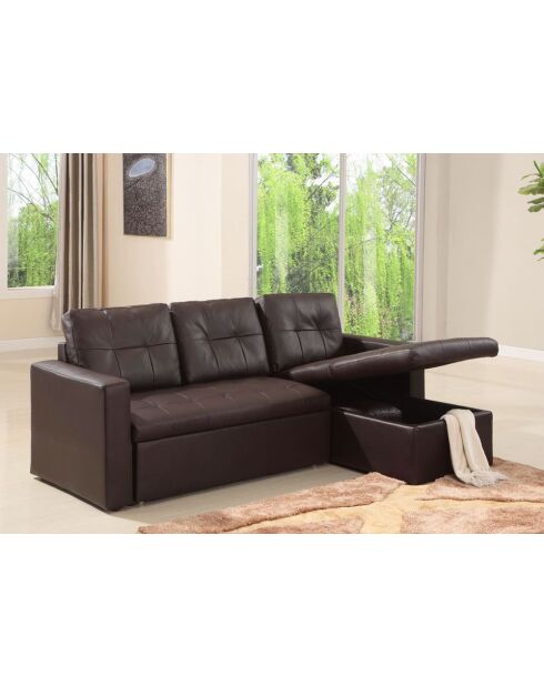 Toledo, ausziehbares Ecksofa, 221 x 146 x 85 cm, braun