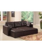 Toledo, ausziehbares Ecksofa, 221 x 146 x 85 cm, braun