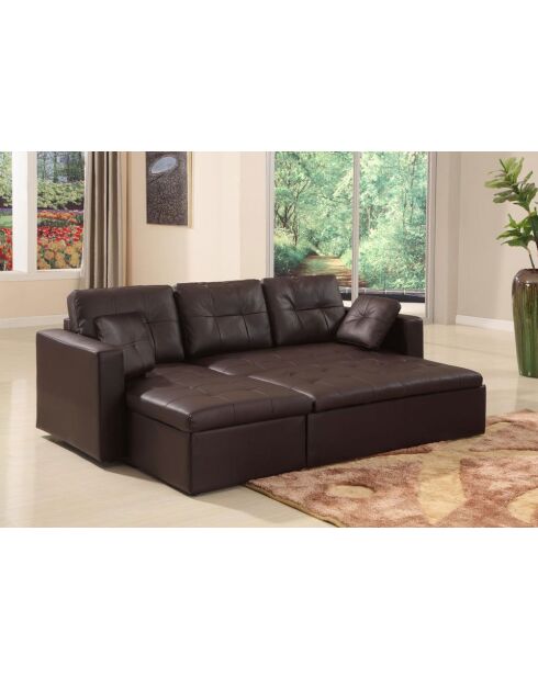 Toledo, ausziehbares Ecksofa, 221 x 146 x 85 cm, braun