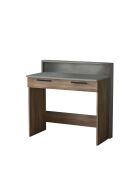 Manolo Schreibtisch mit 1 Schublade in braunem Holz- und grauer Zementoptik - 93 6x47 3x90 cm