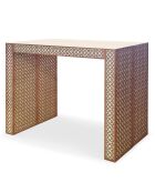 Consolle allungabile Nassau Morocco design Moucharabieh beige/bronzo - 100x50x75 cm