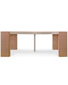 Consolle allungabile Nassau Morocco design Moucharabieh beige/bronzo - 100x50x75 cm