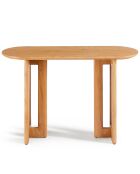 Consola Bohemia de roble claro y caña de ratán - 120x40x78 cm