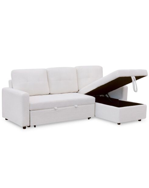 Toledo Ecksofa, wandelbar, Boucle-Stoff, 221 x 146 x 85 cm, cremefarben