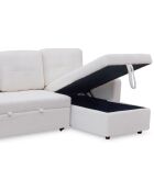 Toledo Ecksofa, wandelbar, Boucle-Stoff, 221 x 146 x 85 cm, cremefarben