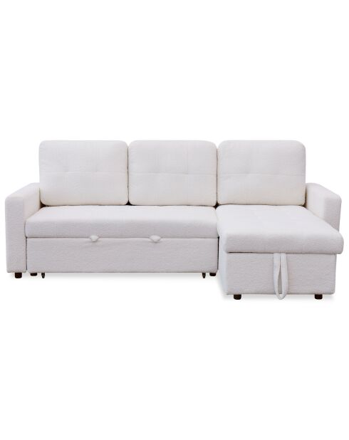 Toledo Ecksofa, wandelbar, Boucle-Stoff, 221 x 146 x 85 cm, cremefarben