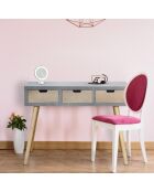 Skandinavische Konsole mit 3 Schubladen Tatum Grey - 100x34x77 cm